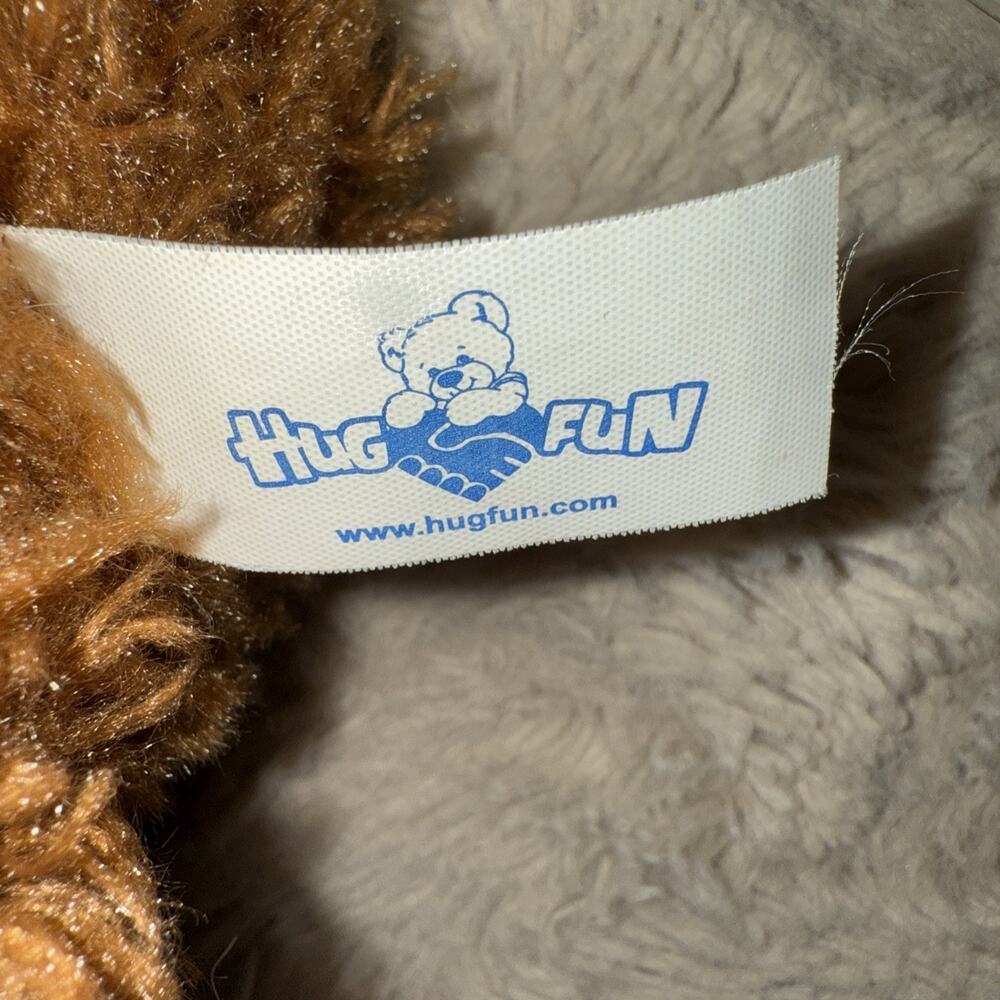 2016 Hug Fun Stuffed Animal Plush Bear Super Soft Brown with Tag 10" sitting - Picture 5 of 6